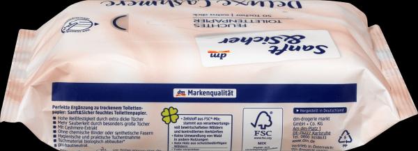 Produktbild dm Sanft&Sicher Feuchtes Toilettenpapier Deluxe Cashmere Nachfüllpack