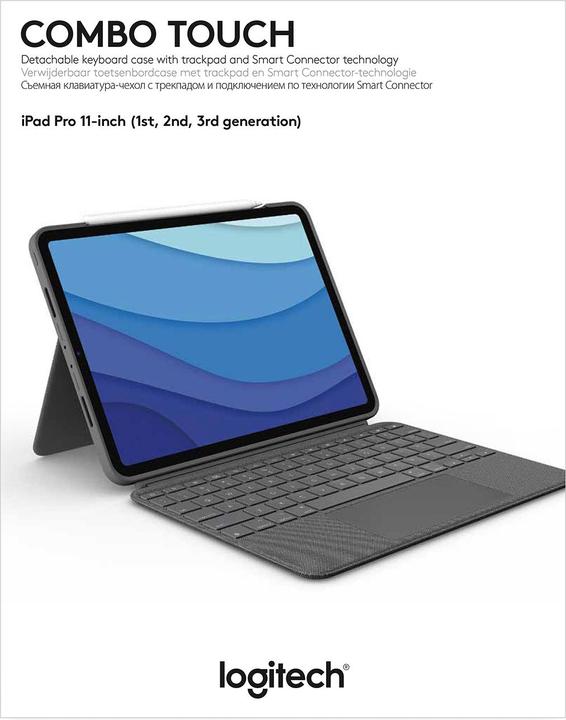Actual product image Logitech Combo Touch - Grey - Us - Intnl (Eng. Int., A2068, A2230)