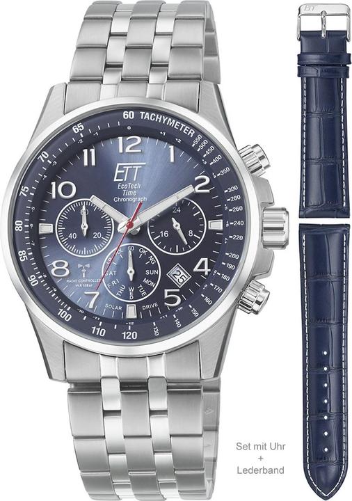 Actual product image ETT EGS-11613-32MS (Digital watch, Analogue wristwatch, Radio-controlled clock, Chronograph, 43 mm)