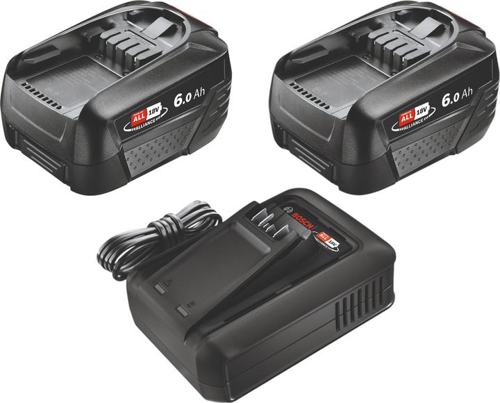 Bosch Home & Garden Bosch Starter-Set 18 V 2x PBA 18V 6.0Ah W-C Akku 6,0 Ah ( 2x 1600A00DD7 ) + AL 18V-44 Ladegerät ( (18 V)