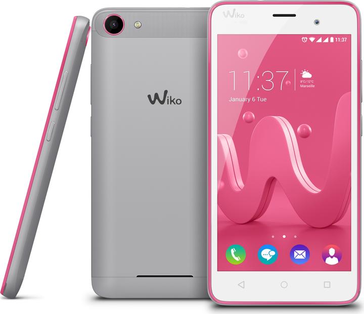 Wiko Jerry (16 GB, Silver, Pink, 5", Hybrid Dual SIM, 5 Mpx, 3G)