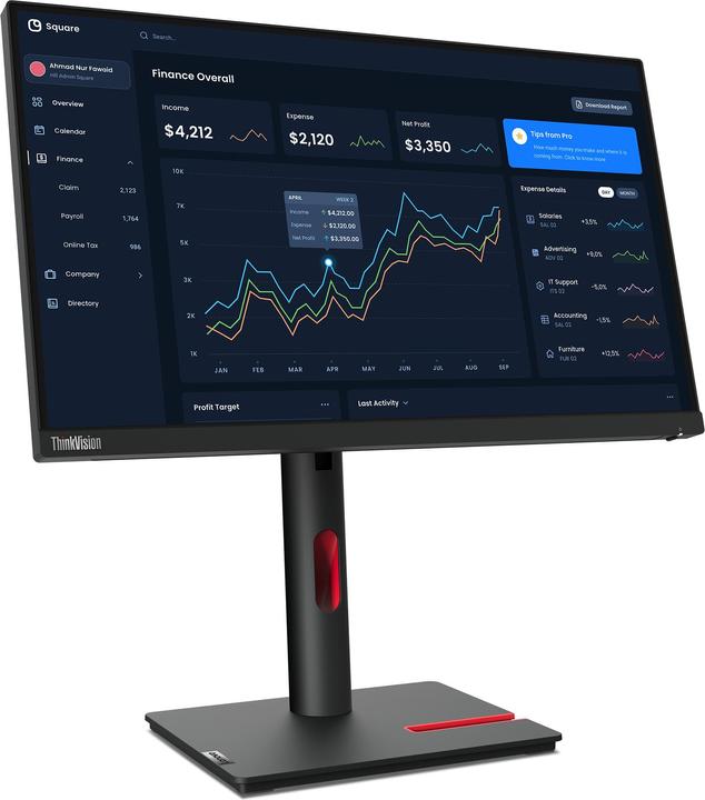 Actual product image Lenovo ThinkVision T22i-30 (1920 x 1080 pixels, 21.50")