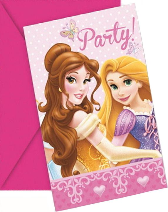 Actual product image Disney Princess Party Invitations (Pack of 6) (6 pcs.)