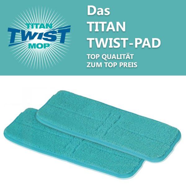 Produktbild nikkoTv 2er Set Microfaser Wischpads für Titan Twist Mop (2 Stk.)