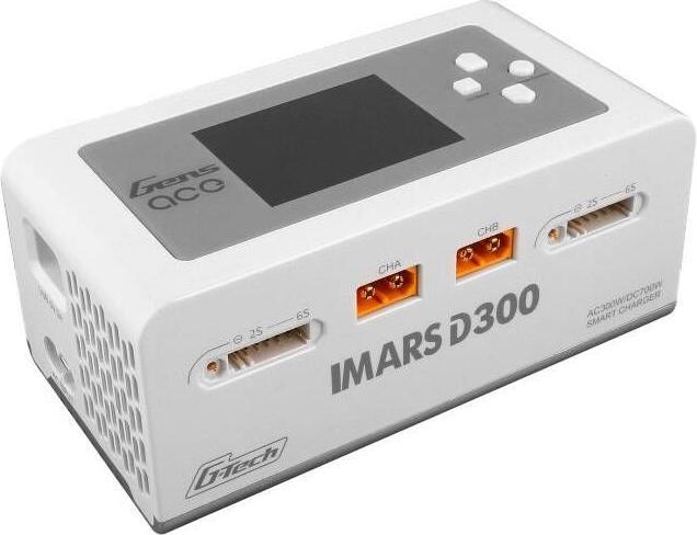 Gens Ace IMARS D300 G-Tech Channel AC/DC 300W/700W RC Battery Charger-EU White