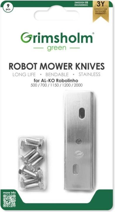 Actual product image Grimsholm Set of knives (Mowing robot, Lawn mower blades + replacement blades garden machinery)