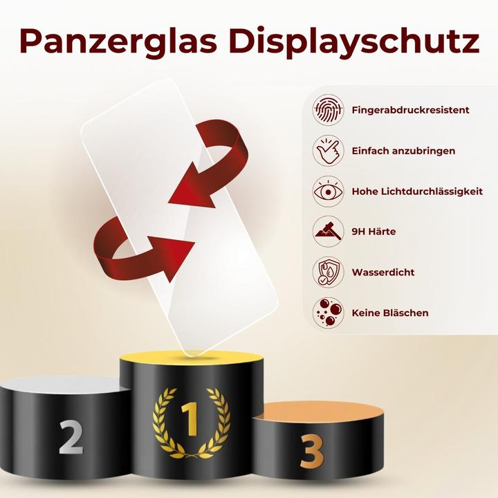 Produktbild Protectorking 3x echtes Tempered 9H Panzerhartglas 3D KLAR (1 Stück, Apple iPhone 15 Pro)