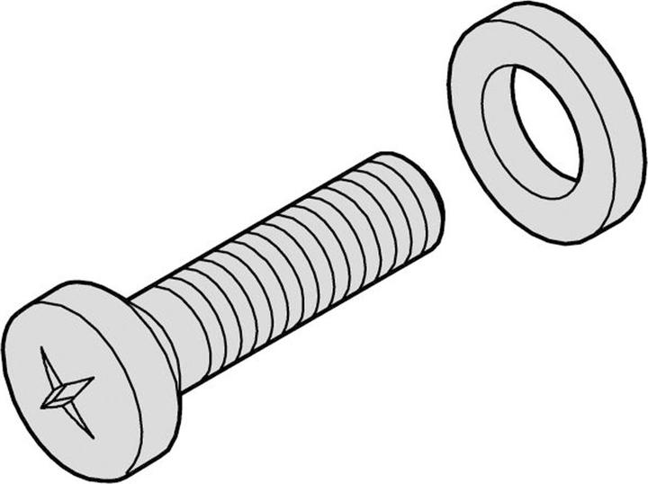 Produktbild Schroff Schraube + Schraubensicherungsscheibe - NTS SCHRAUBE+S.SCHEIBE 100S