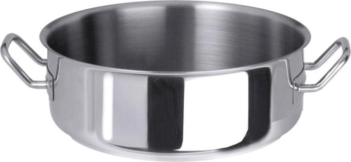 Actual product image Contacto Series Flat frying pot with stainless steel handles, capacity:,t. (24 cm, Frying pan, Stainless steel)