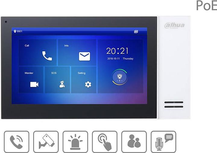 Actual product image Dahua VTH2421FW video intercom system (7") Black, White (Ethernet)