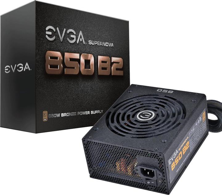 Actual product image EVGA 450 B1 80 Bronze 450 W incl PowerOnSelf Tester Power Supply 100B10450K3 850 W (850 W)