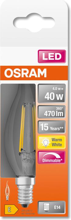 Produktbild Osram Led Retrofit Classic Ba (E14, 40 W, 470 lm, 1 x, E)