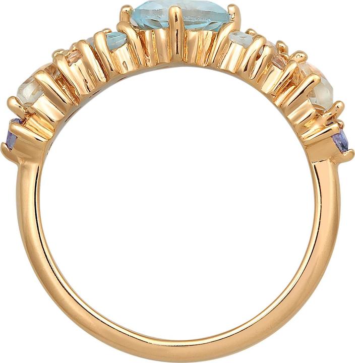 Image du produit Elli PREMIUM Bague Topaze Pierre de lune Améthyste Classique 925 Argent plaqué or (52, Argent 925)