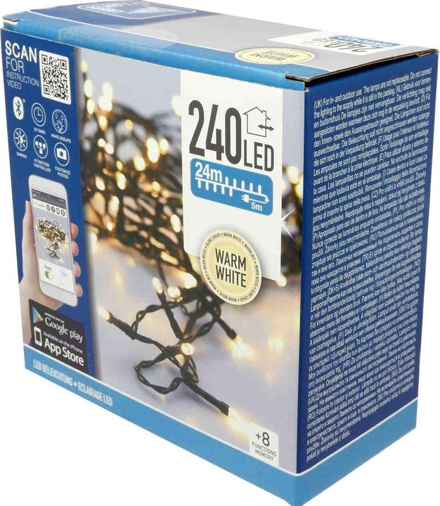 Produktbild Koopman Lichterkette 240 LED mit App Bluetooth warmweiss (24 m)
