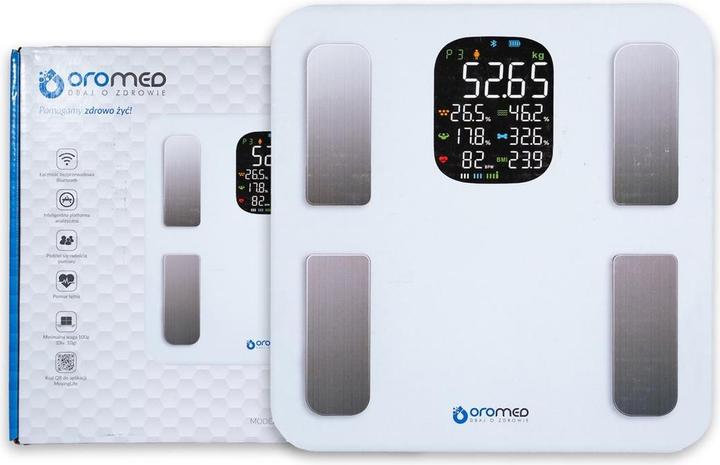 Produktbild Oromed Waga łazienkowa ORO BLUETOOTH SMART WHITE (180 kg)