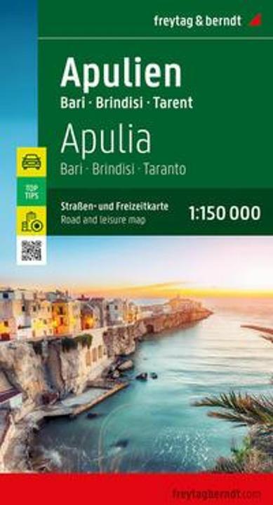Apulien, Strassen- und Freizeitkarte 1:150.000, freytag & berndt