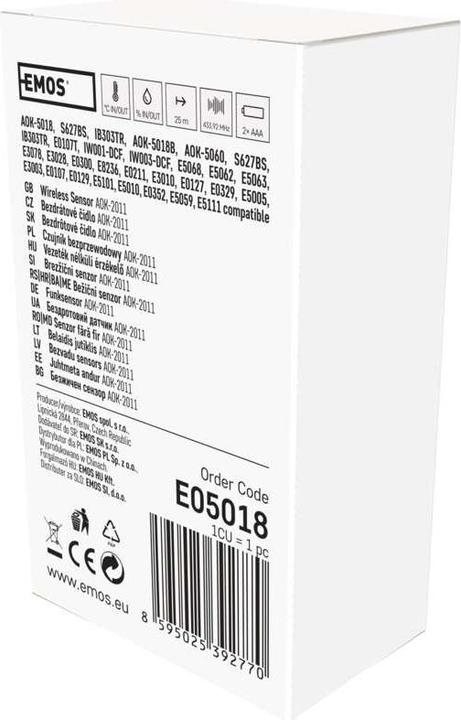 Nutritional values and ingredients Emos Bezdr??tov????idlo k meteostanici AOK-5018B