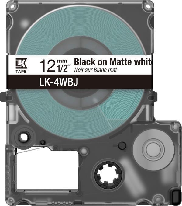 Produktbild Epson Matte White/Black 12mm LK-4WBJ (1.20 cm, Weiss)