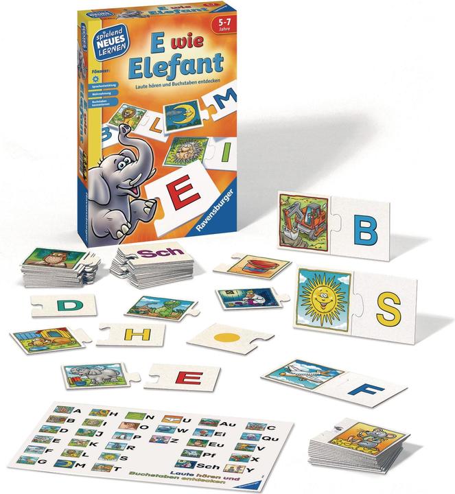 Actual product image Ravensburger E for elephant (German)