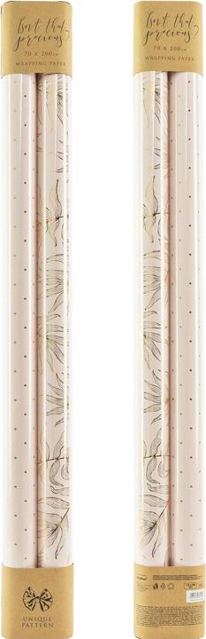 Actual product image Partydeco Wrapping paper 70 x 200 cm, 2 pieces, gold/light pink (Wrapping paper, 2 x)