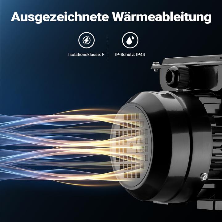 Produktbild Wiltec Elektromotor 1-phasig 4-polig Elektro Motor 1,5kW Einphasenmotor Motor