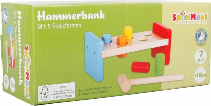 Produktbild Spielmaus Holz Hammerbank 7-teilig