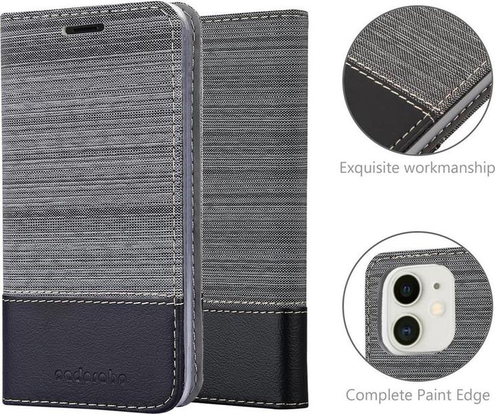 Produktbild Cadorabo Book Jeans Optik Cover (Apple iPhone 12 mini)