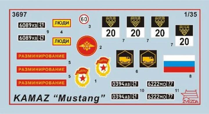 Actual product image 1:35 Kamaz 5350 Mustang