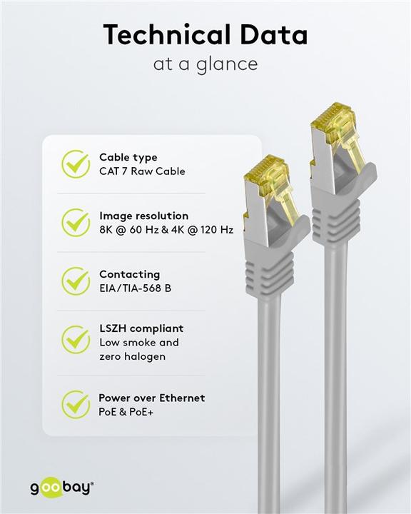 Produktbild Goobay Netzwerkkabel (S/FTP, CAT7, 20 m)
