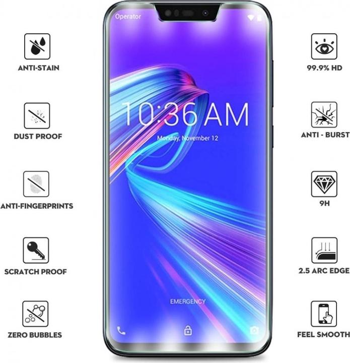 Image du produit Screenguard Asus Zenfone Max Pro M2 Film de protection en verre blindé Case Friendly Design (1 pièce(s), Asus Zenfone Max Pro (M2))