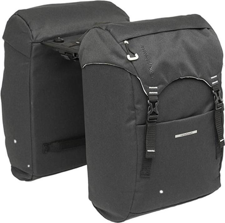 Image du produit New Looxs fietstas NewLooxs Sports Double Racktime 2 32 litres - 29 x 16 x 39 cm - black/grey (32 l, Sacoches)