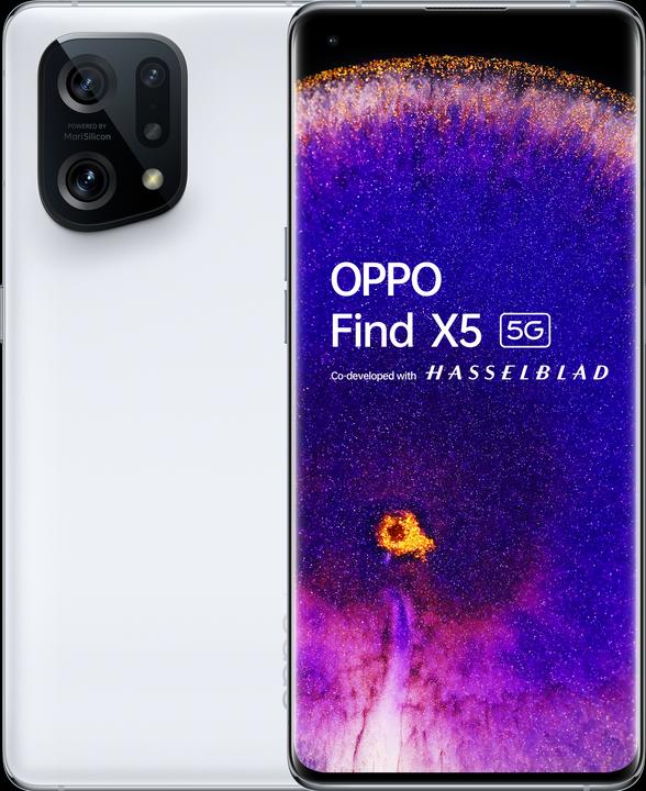 Produktbild OPPO Find X5 (256 GB, White, 6.55", SIM + eSIM, 50 Mpx, 5G)