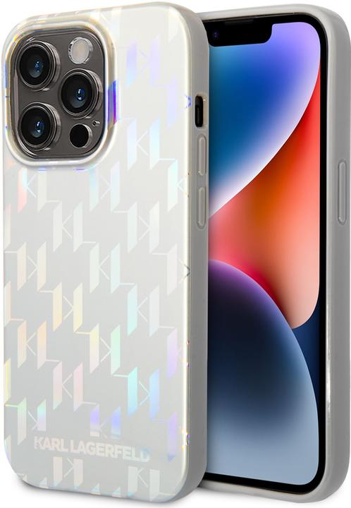 Actual product image Karl Lagerfeld iPhone 14 Pro Max Iridescent Monogram Case (Apple iPhone 14 Pro Max)