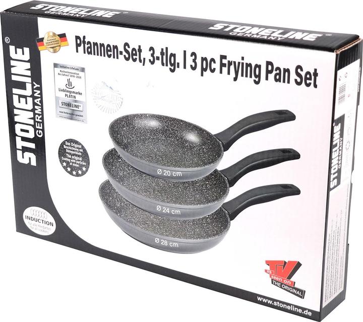 Actual product image Stoneline Set of pans 3 pcs. (20 cm, Pan set + pot set, Aluminium)