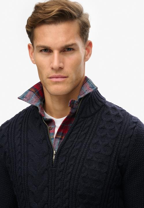 Actual product image Superdry half-zip knit weater uperdry jacob cable (S)