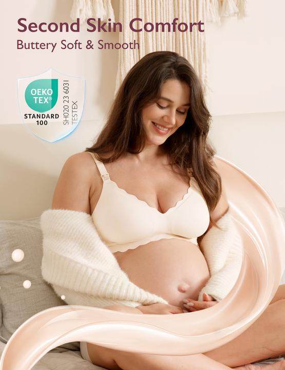Immagine prodotto Momcozy YN46 Reggiseno da allattamento floreale senza cuciture Pelle XL (XL)
