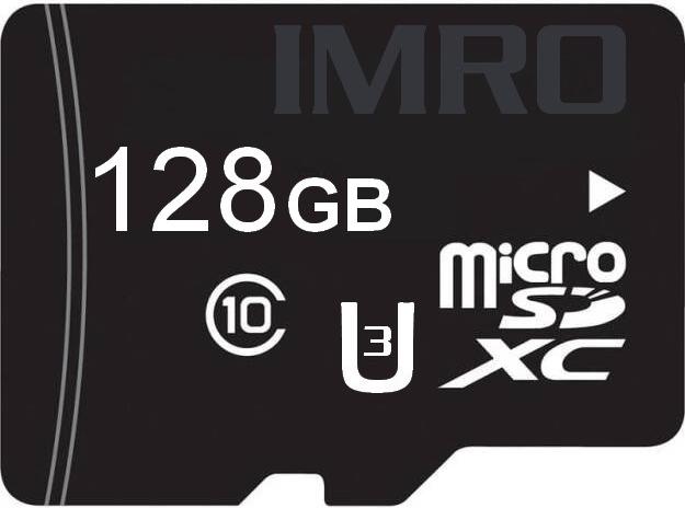 Actual product image IMRO MICROSDXC 10/128GB UHS-3 ADP Memory card Class 10 (128 GB, microSDXC, U3, UHS-III)