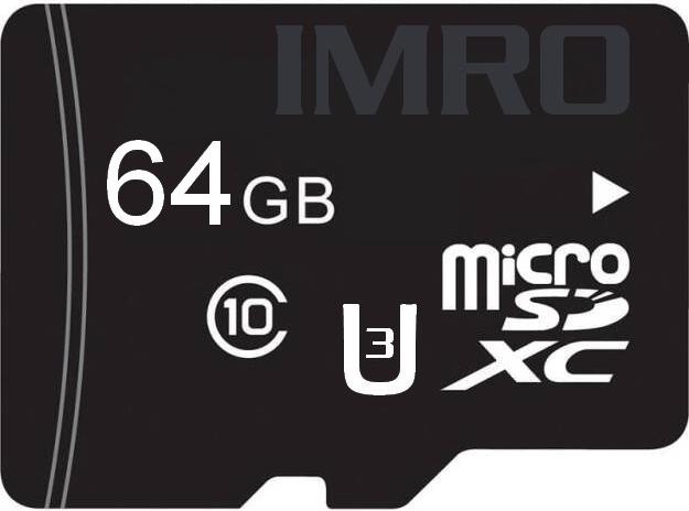 Produktbild IMRO MICROSD10/64GB UHS-3 ADP (64 GB, microSDXC, U3, UHS-III)