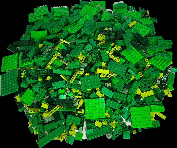 Produktbild LEGO Steine Grün gemischt - 250 Stück - Green bricks mix - NEU (LEGO Zubehör)