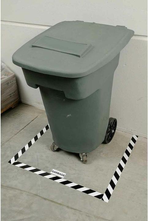 Produktbild Brady B-514, ToughStripe, Bodenmarkierbänder, Polyester, schwarz/weiss, 76,2mm x 30m (76.20 mm)