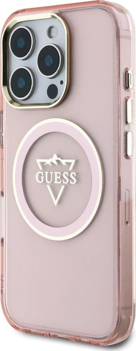 Image du produit Guess Hardcase MagSafe IML Metal Mountain Logo Case for iPhone 16 Pro 6,3" Pink (Apple iPhone 16 Pro)