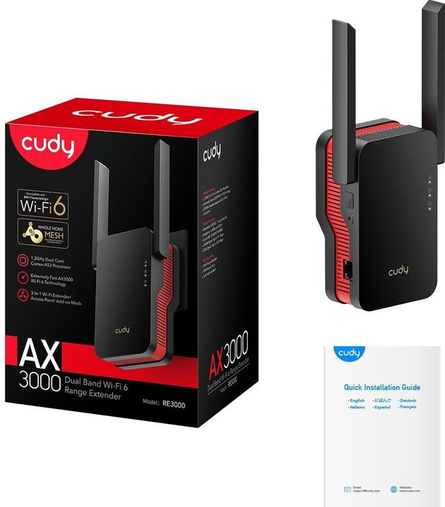 Image du produit Cudy RE3000 (2402 Mbit/s, 574 Mbit/s)