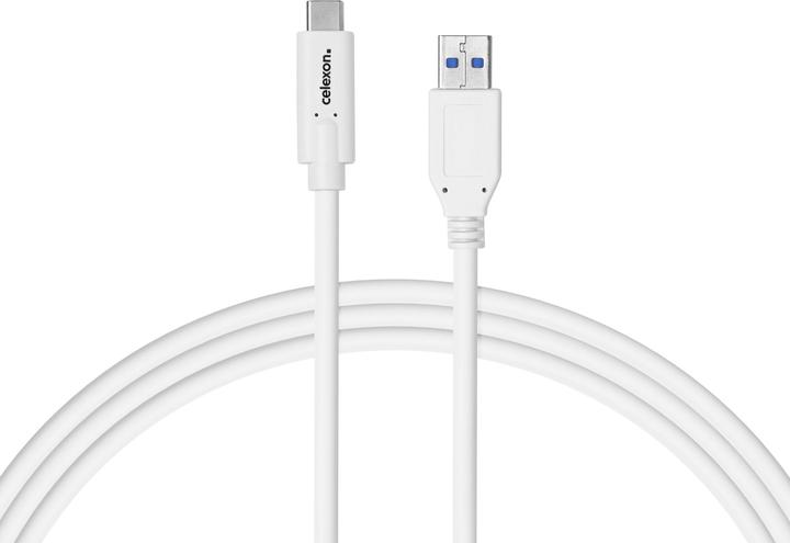 Produktbild Celexon USB-C auf USB-A Kabel - USB 3.2 Gen 2x1 1,0m, weiss (1 m, USB 3.2 Gen 2)