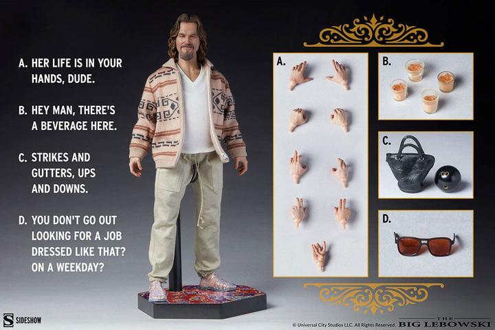 Actual product image Sideshow The Big Lebowski "The Dude" 1/6 action figure