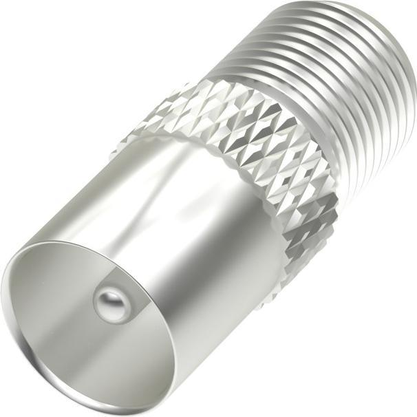 Immagine prodotto Hama Adattatore SAT, accoppiamento F - spina coassiale (Cavi antenna)