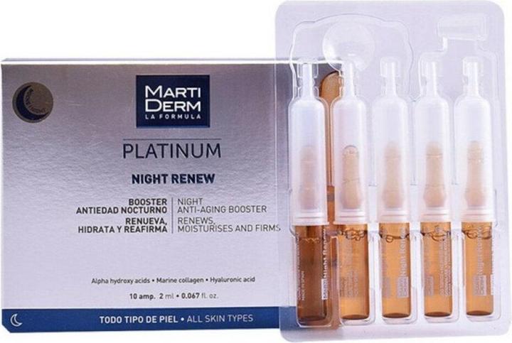 Actual product image Martiderm Platinum Night Renew Ampoules 30 x 2 ml (60 ml)