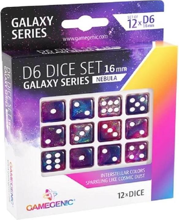 Gamegenic Set de 12 Dés D6 - Galaxy Series : Nebula