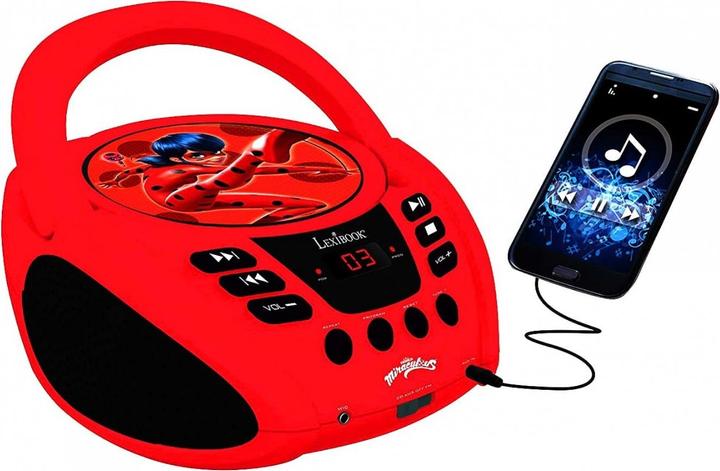 Actual product image Lexibook Miraculous Portable CD player with Mic Jack
