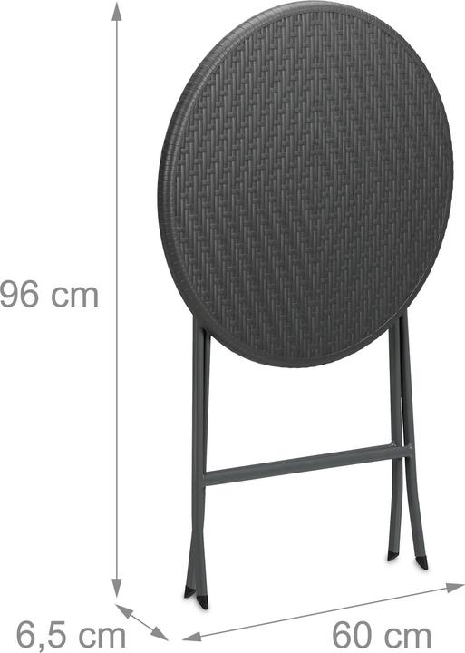 Actual product image Relaxdays garden table (60 cm)