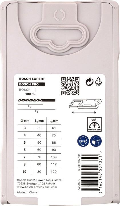 Produktbild Bosch Professional Zubehör PRO Wood Holzspiralbohrer-Set. 7-tlg. (8 mm, 10 mm, 4 mm, 3 mm, 5 mm, 6 mm, 7 mm)
